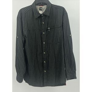 The North Face Mens Size Medium Plaid Hiking Outdoor Long Sleeves‎ Button Up